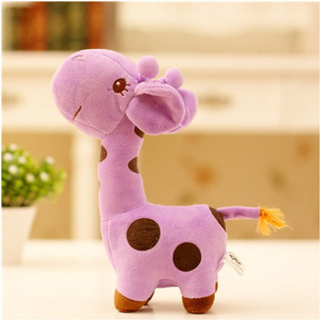 18cm Cute Giraffe Plush Toy Pendant Soft Deer Stuffed Cartoon Animals Doll Baby Kids Toys Christmas Birthday Colorful Gifts