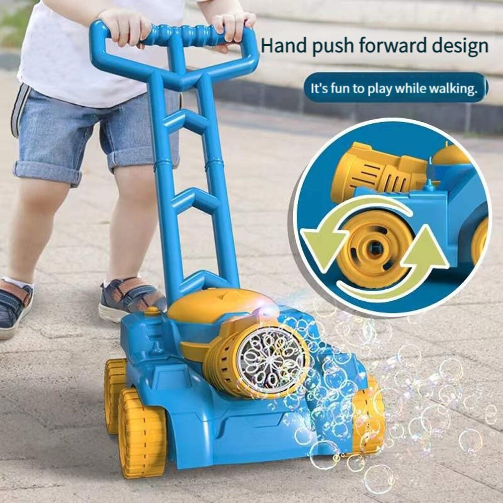 Automatic Lawn Mower Bubble Machine Weeder Electric Soap Maker Blower Baby Activity Walker for Outdoor Kid Toy For Children Gift