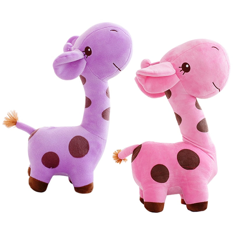 18cm Cute Giraffe Plush Toy Pendant Soft Deer Stuffed Cartoon Animals Doll Baby Kids Toys Christmas Birthday Colorful Gifts