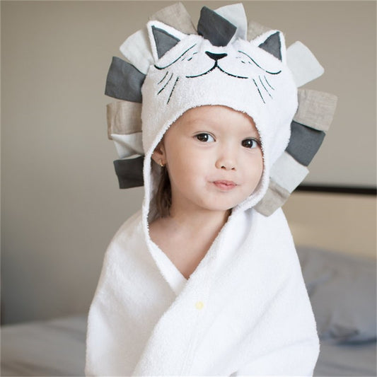 Baby Beach Towels Kids Towel Hooded Cotton Bathrobe Infants Towel for Swimming Poncho Newborn Towel Soft Bath Shawl Boys Girls