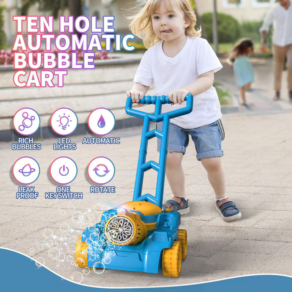 Automatic Lawn Mower Bubble Machine Weeder Electric Soap Maker Blower Baby Activity Walker for Outdoor Kid Toy For Children Gift